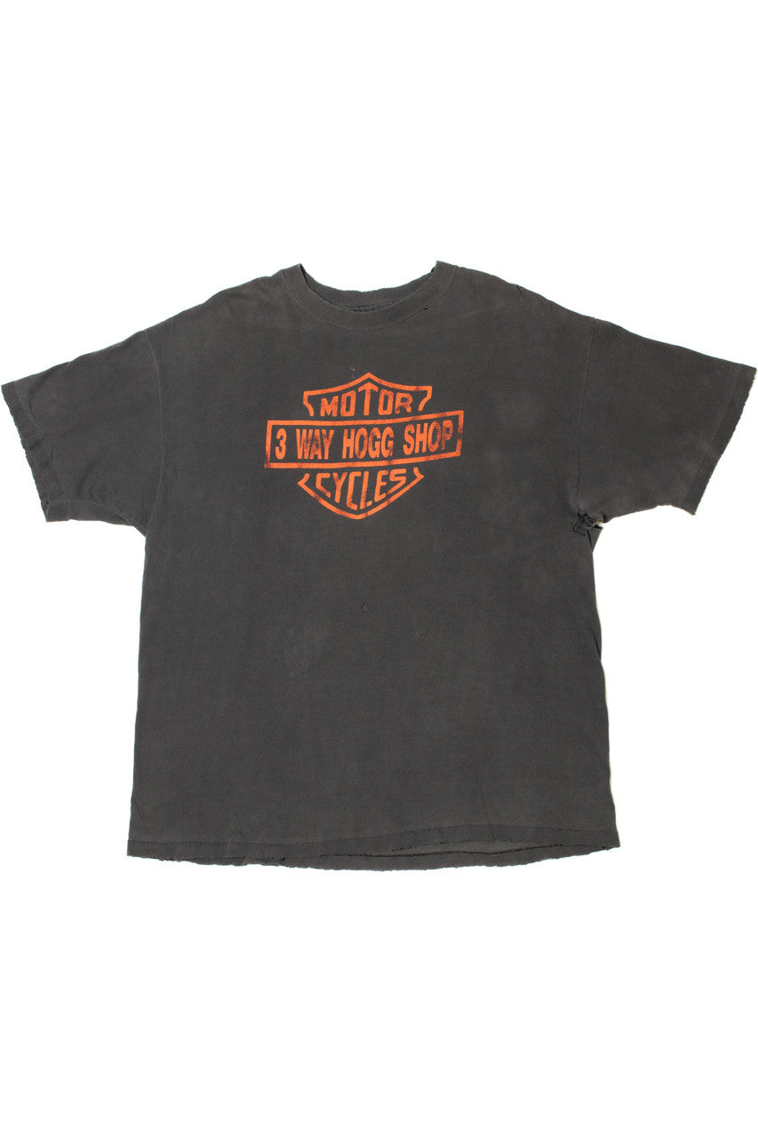 Vintage "3 Way Hogg Shop" Motorcycles Thrashed T-Shirt