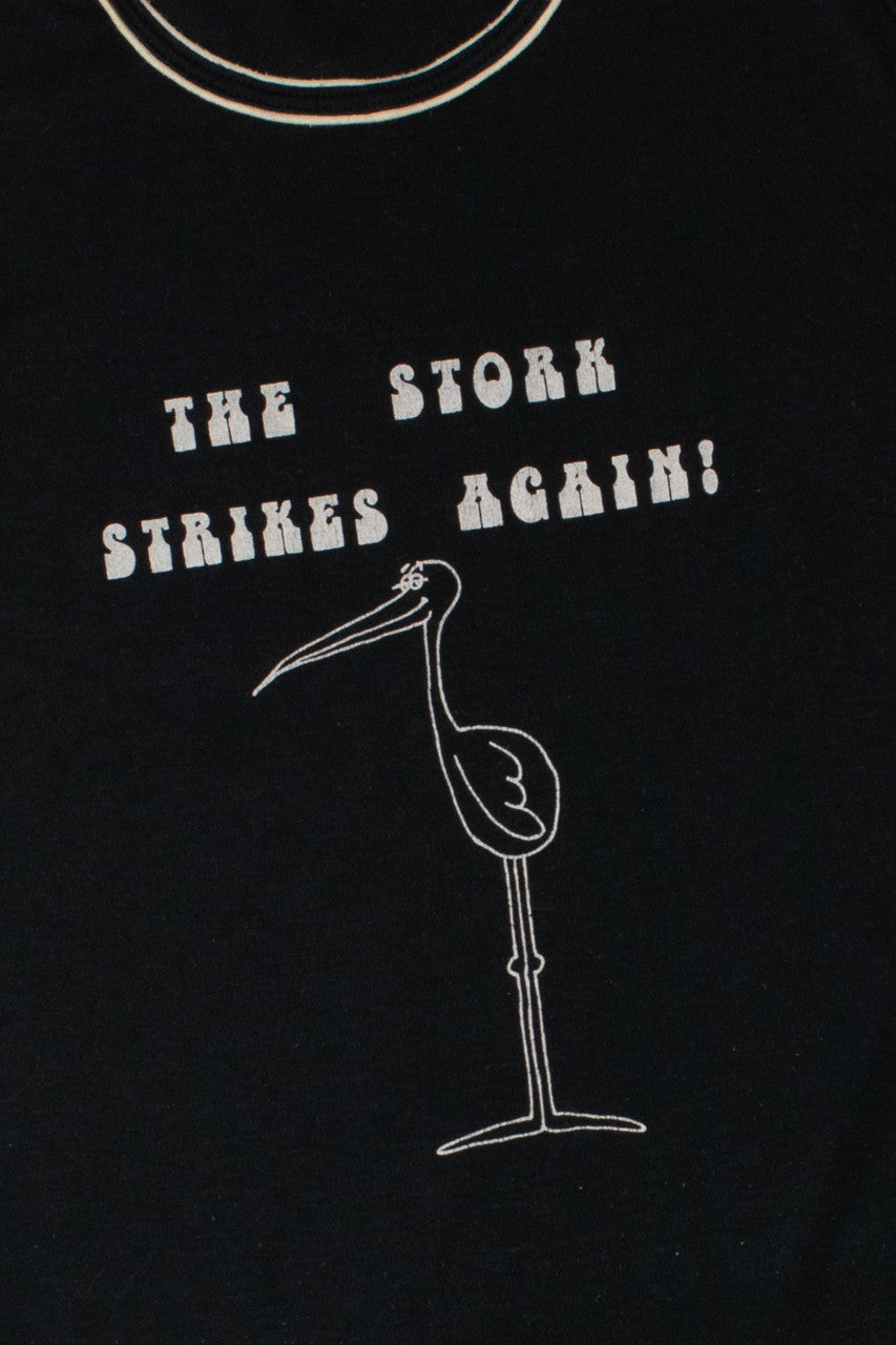 Vintage "The Stork Strikes Again" Maternity/A-Line Ringer T-Shirt