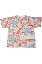 Vintage Budweiser All Over Print Single Stitch T-Shirt