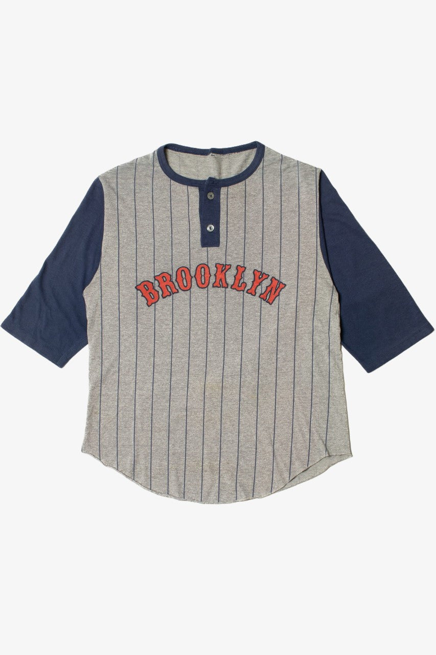 Vintage "Brooklyn" Navy Striped Raglan T-Shirt
