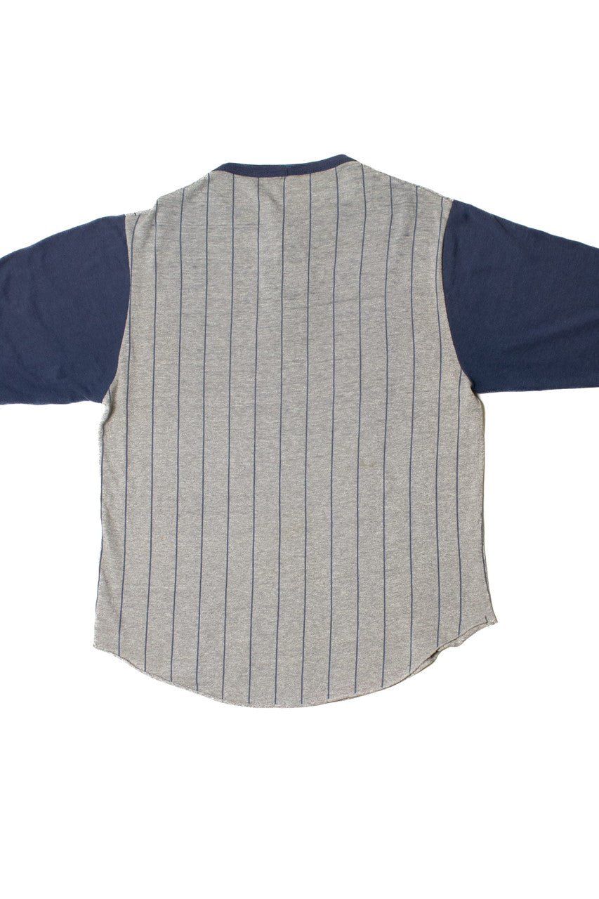 Vintage "Brooklyn" Navy Striped Raglan T-Shirt