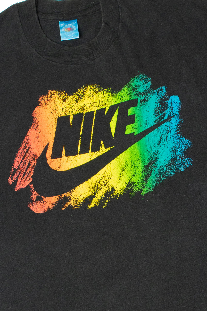 Vintage 1990's NIKE Rainbow Single Stitch T-Shirt
