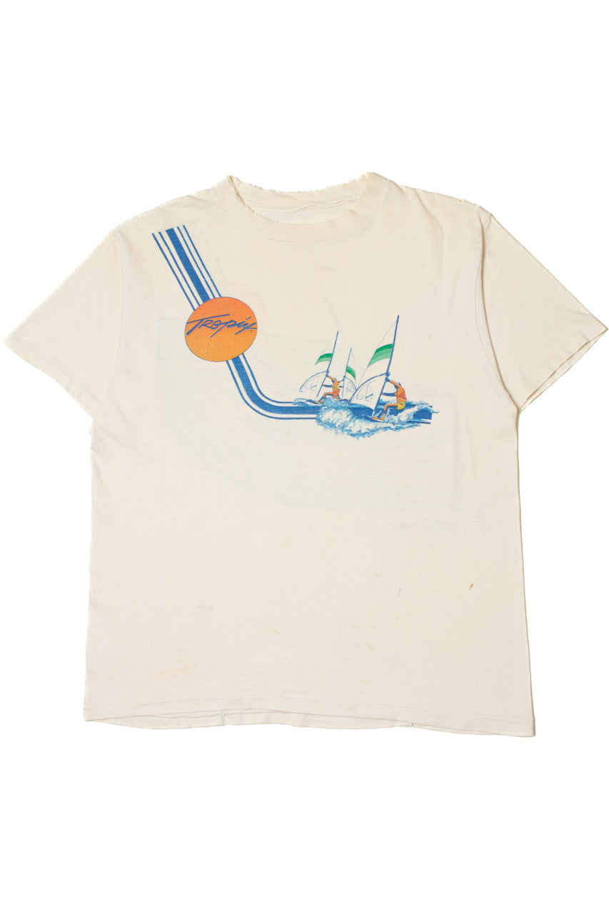 Vintage 1992 Tropix Windsurfing Distressed T-Shirt