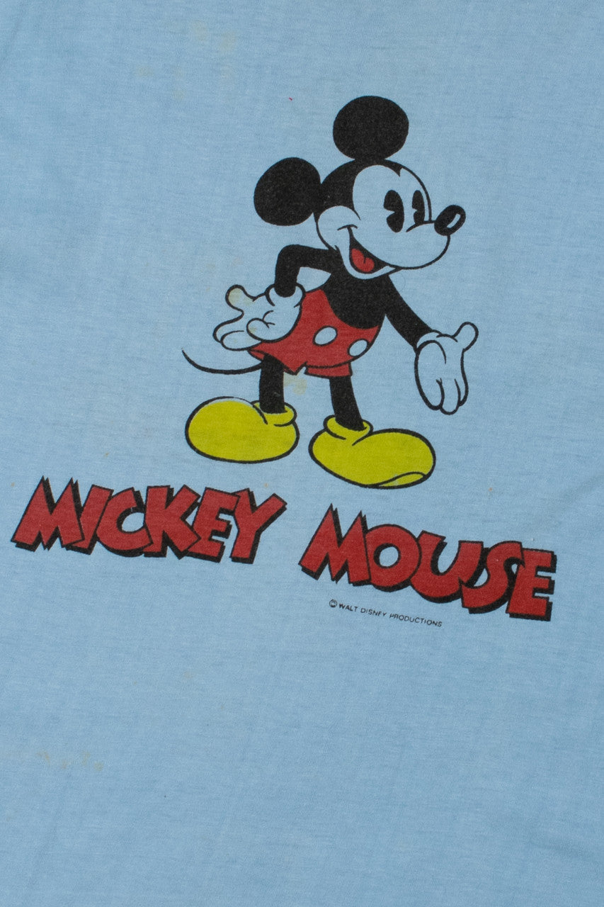 Vintage "Mickey Mouse" Disney Front/Back Print T-Shirt