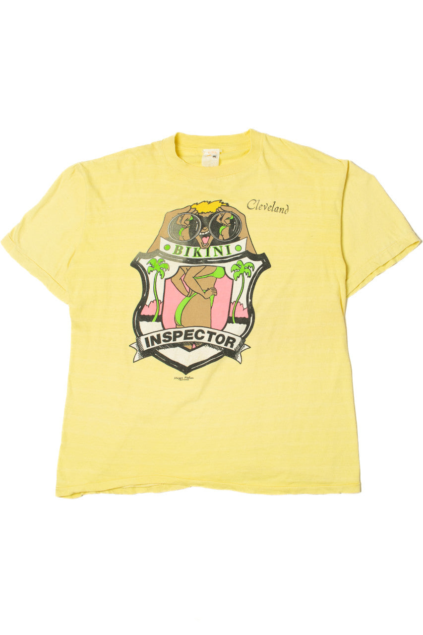 Vintage "Bikini Inspector" Cleveland Single Stitch T-Shirt