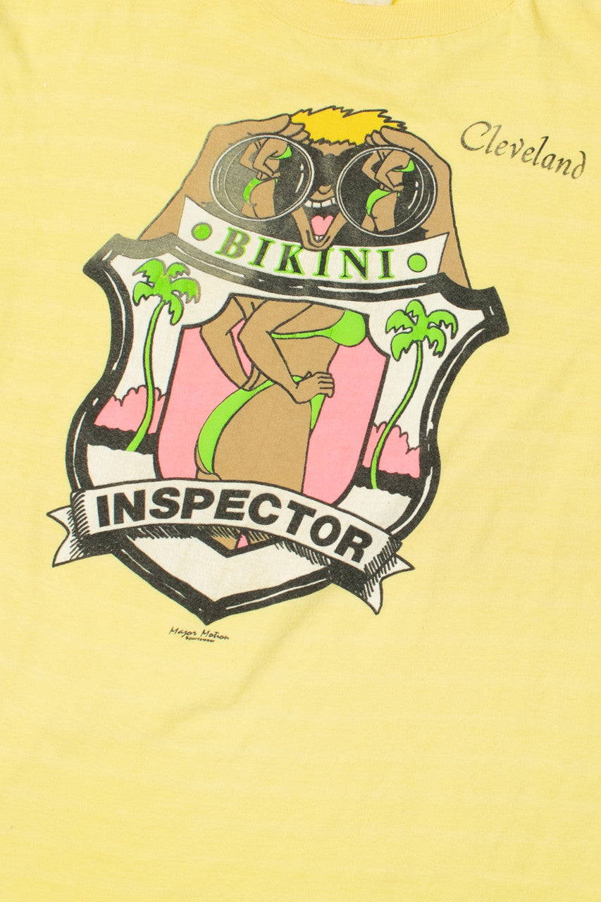 Vintage "Bikini Inspector" Cleveland Single Stitch T-Shirt