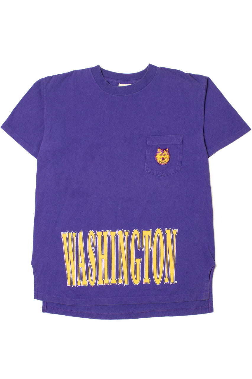 Vintage University of Washington Huskies Pocket Tee Sleep Shirt