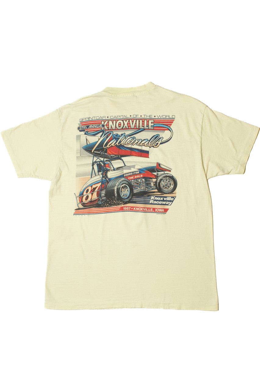 Vintage Knoxville Raceway Sprintcar Nationals Front/Back Print T-Shirt