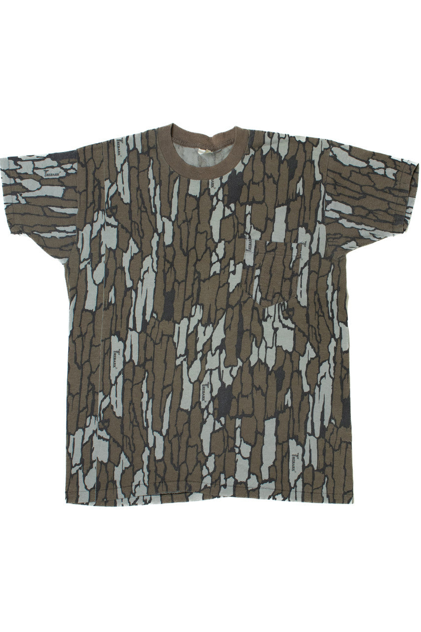 Vintage Trebark Camo Single Stitch Pocket T-Shirt