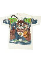 Vintage 1997 Taz "Totally Bad" "Larger Than Life" Front/Back Looney Tunes T-Shirt
