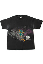 Vintage 1992 "No Guts No Glory" Skiing Wraparound Print T-Shirt