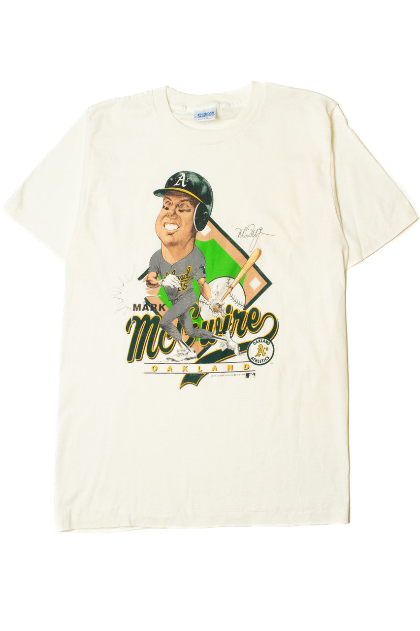 Vintage Mark McGuire Oakland A's MLB Baseball Caricature T-Shirt
