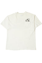 Vintage Hot Rod Cool Sun Car Illustration Single Stitch Pocket T-Shirt