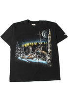 Vintage 1993 Wolf Full Moon "Wyoming" Single Stitch T-Shirt