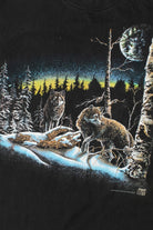 Vintage 1993 Wolf Full Moon "Wyoming" Single Stitch T-Shirt