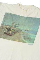 Vintage Vincent Van Gogh Fishing Boats Print T-Shirt