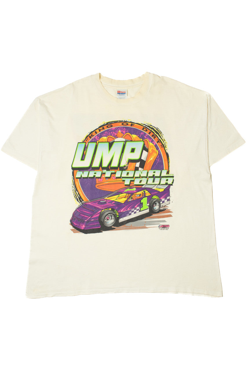Vintage 1996 Distressed "King Of Dirt" UMP National Tour Racing T-Shirt