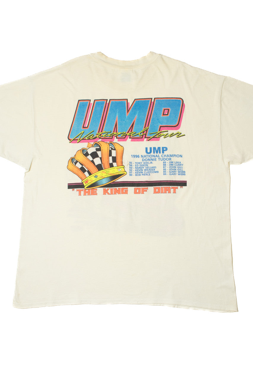 Vintage 1996 Distressed "King Of Dirt" UMP National Tour Racing T-Shirt