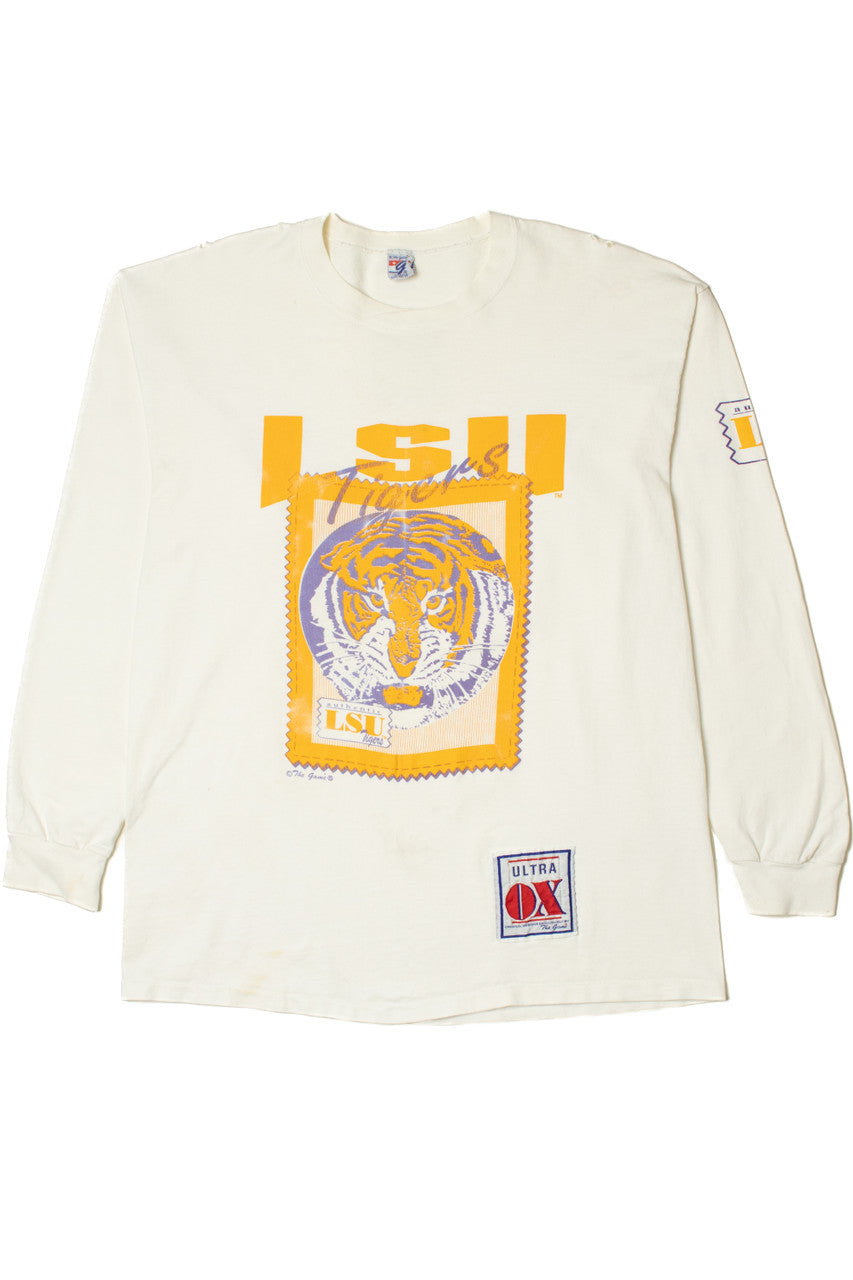 Vintage Louisiana State University "LSU Tigers" Heavyweight Long Sleeve T-Shirt