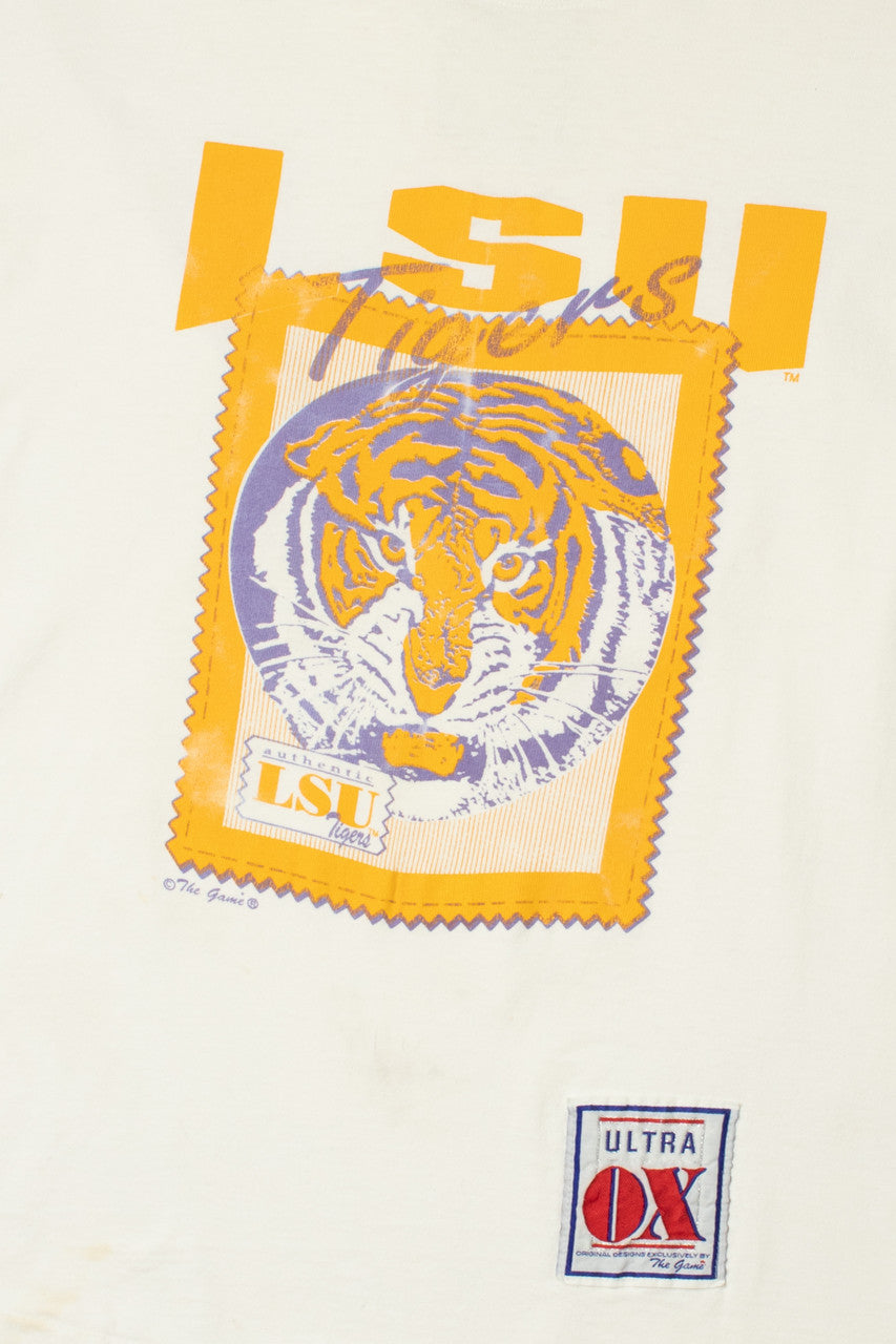 Vintage Louisiana State University "LSU Tigers" Heavyweight Long Sleeve T-Shirt