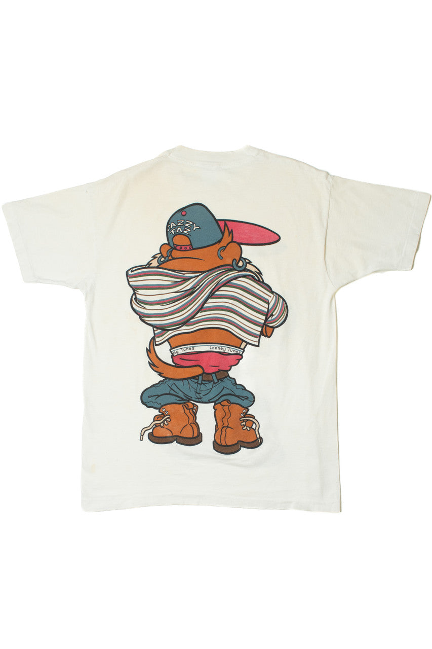 Vintage 1993 Taz Looney Tunes Front/Back Print T-Shirt