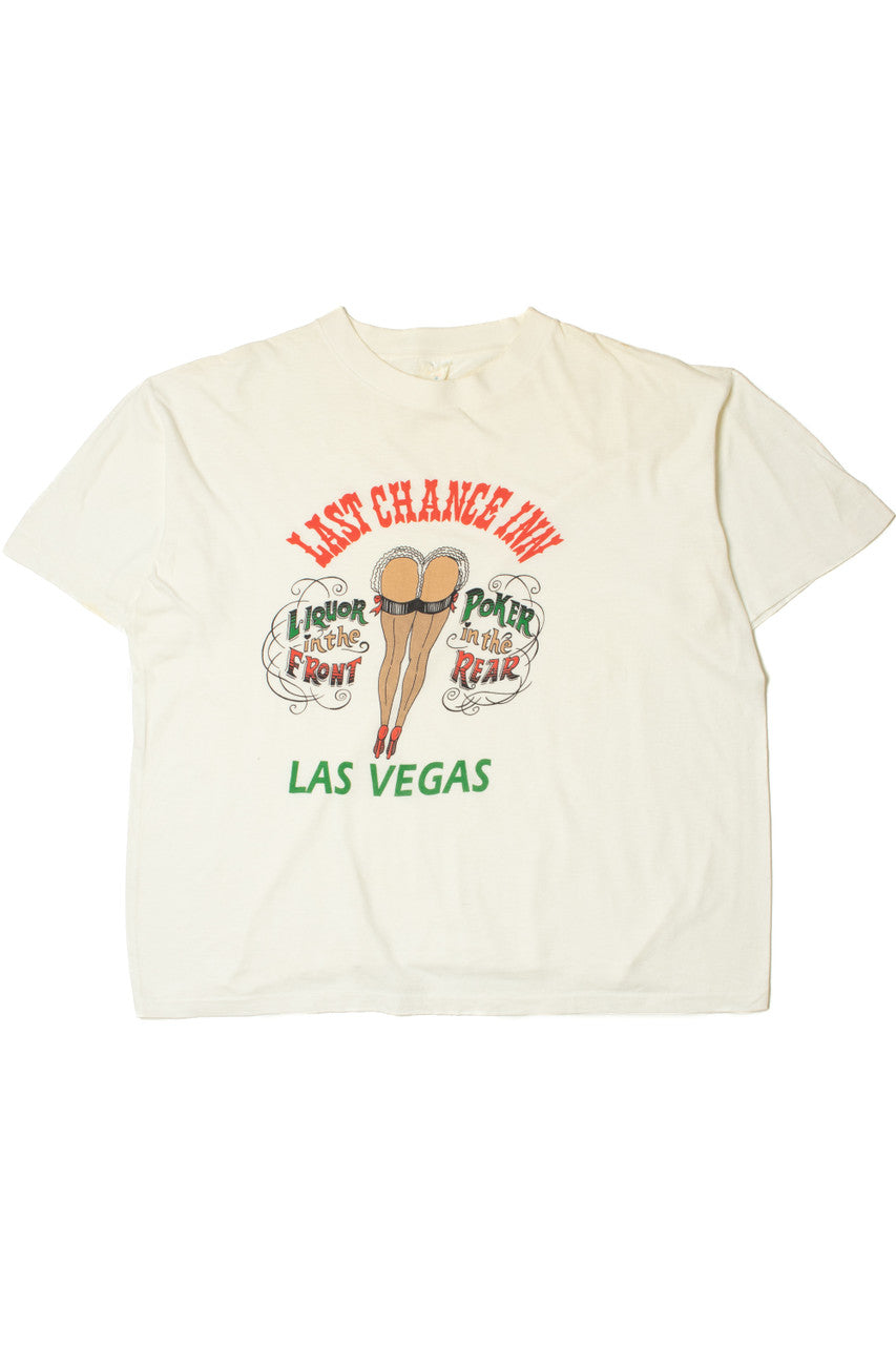 Vintage Las Vegas "Liquor Poker" Phrase T-Shirt