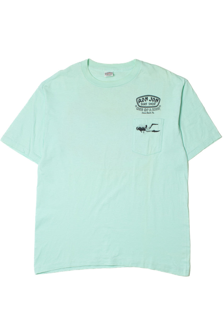Vintage 1989 "Ron Jon Surf Shop" Pocket T-Shirt