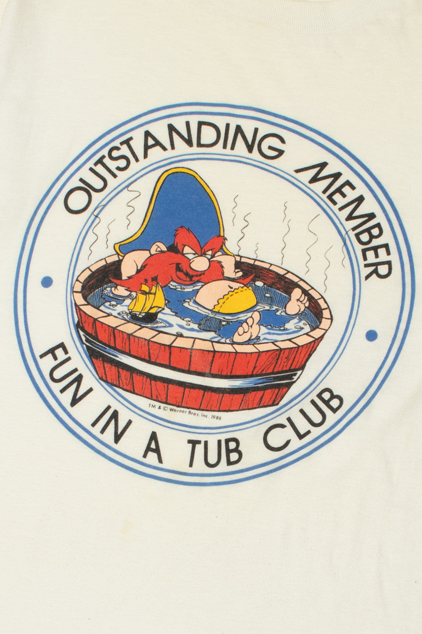 Vintage 1986 Yosemite Sam Looney Tunes "Fun In A Tub" T-Shirt