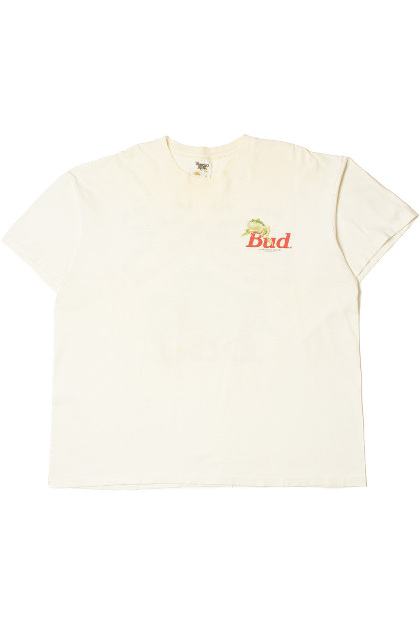 Vintage 1995 Budweiser Beer "Bud" Frog Trio T-Shirt