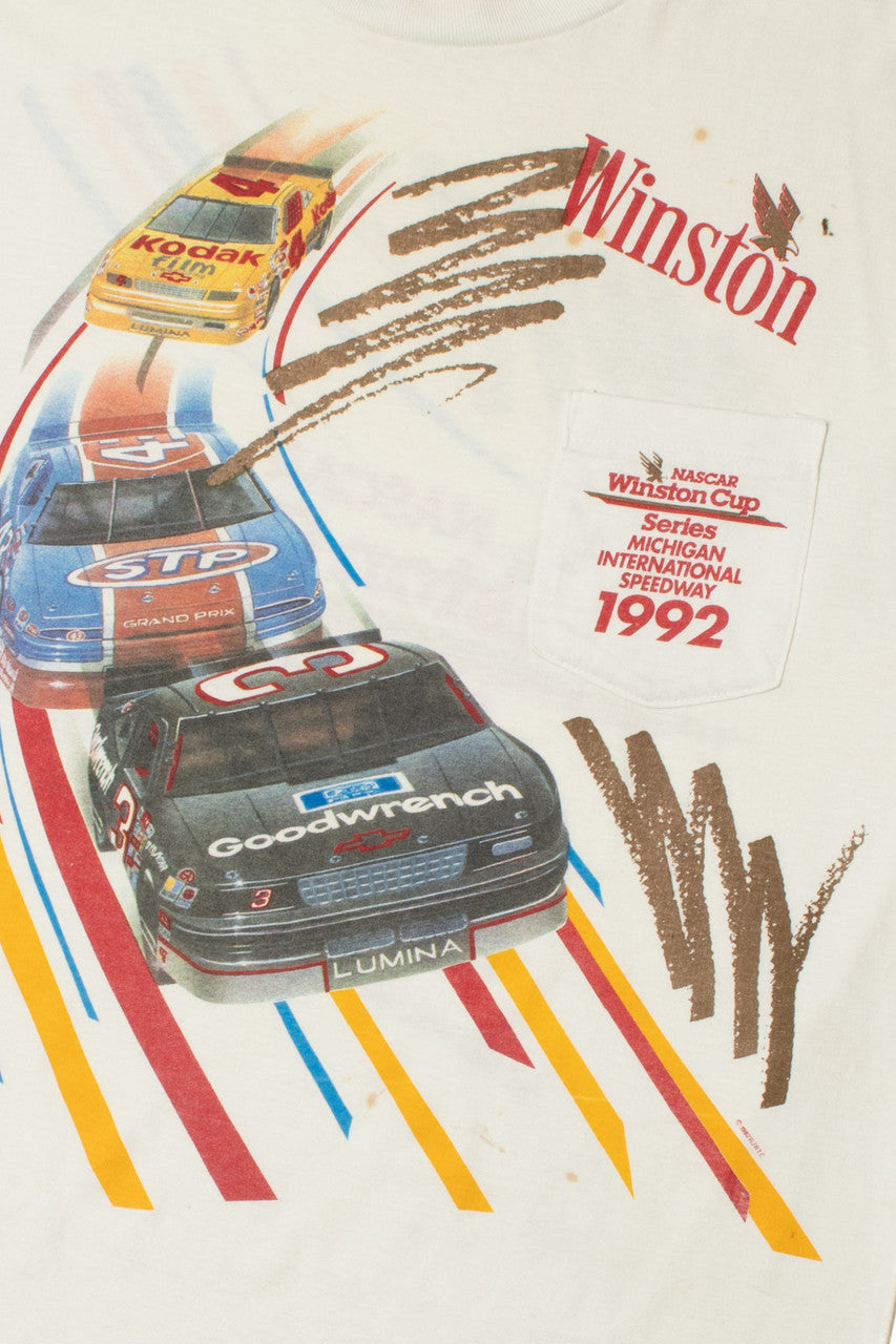 Vintage 1992 NASCAR Winston Cup Series Pocket T-Shirt