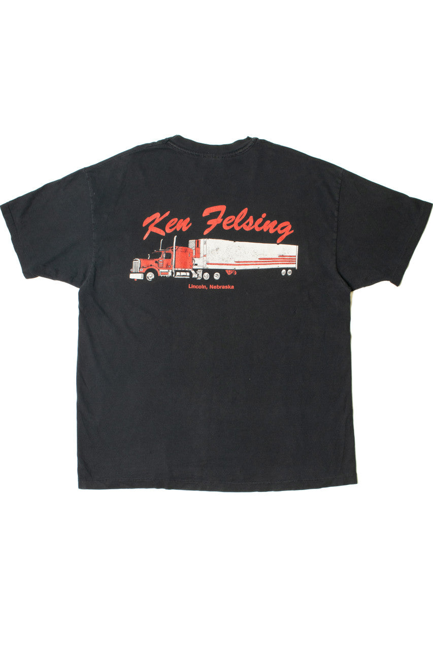 Vintage Ken Felsing Trucking Yosemite Sam Pocket T-Shirt