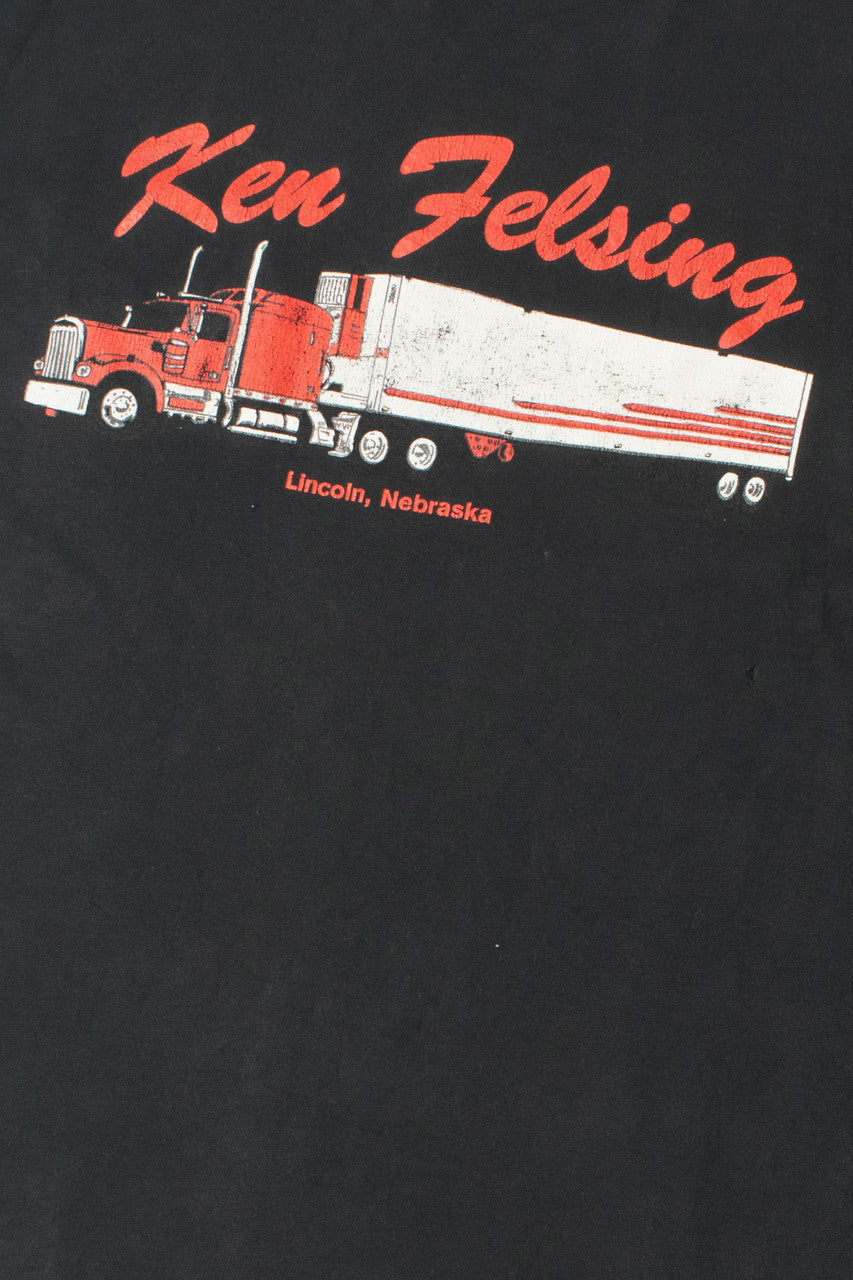 Vintage Ken Felsing Trucking Yosemite Sam Pocket T-Shirt