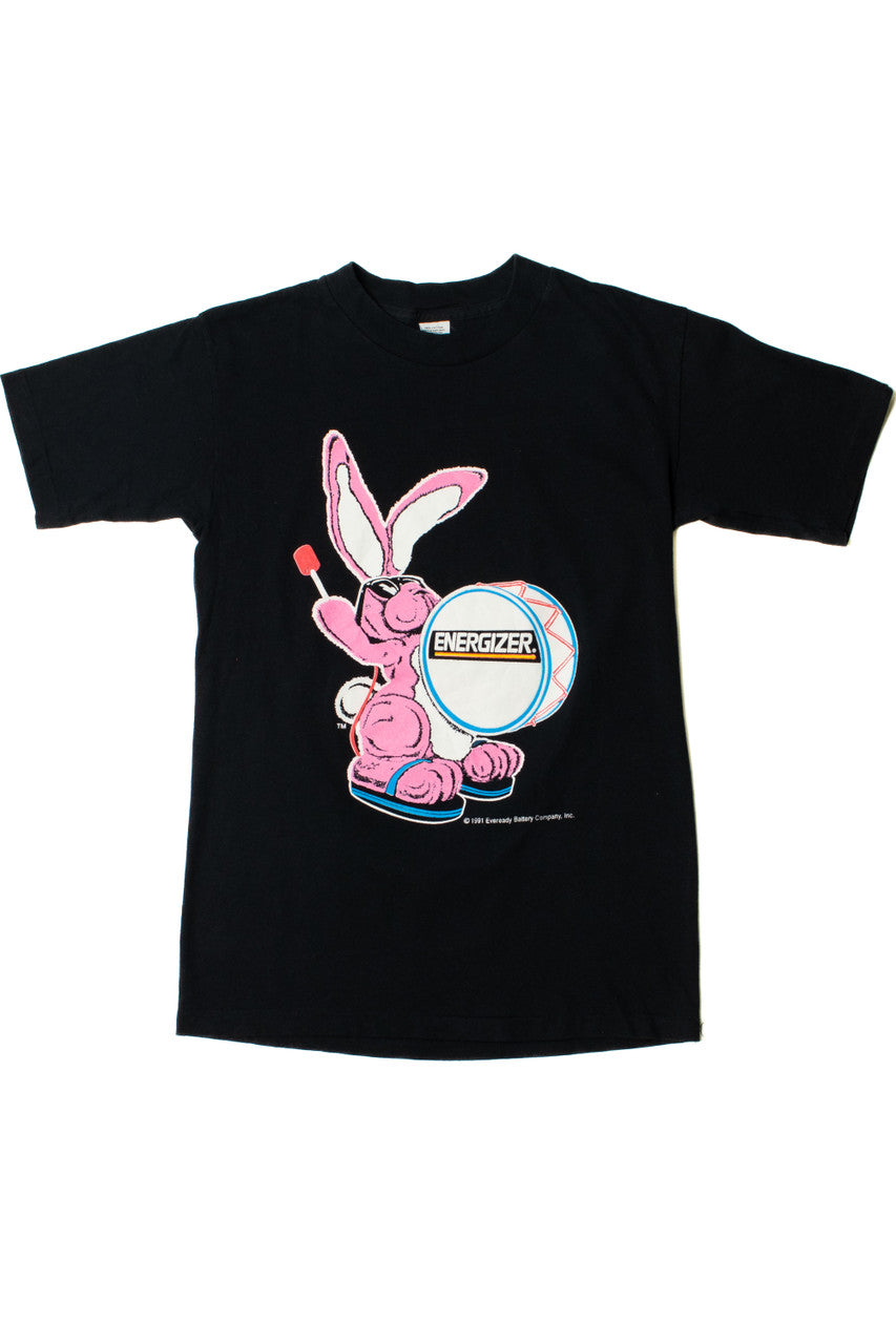 Vintage 1991 "Nothing Lasts Longer" Energizer Bunny Front/Back Graphic T-Shirt