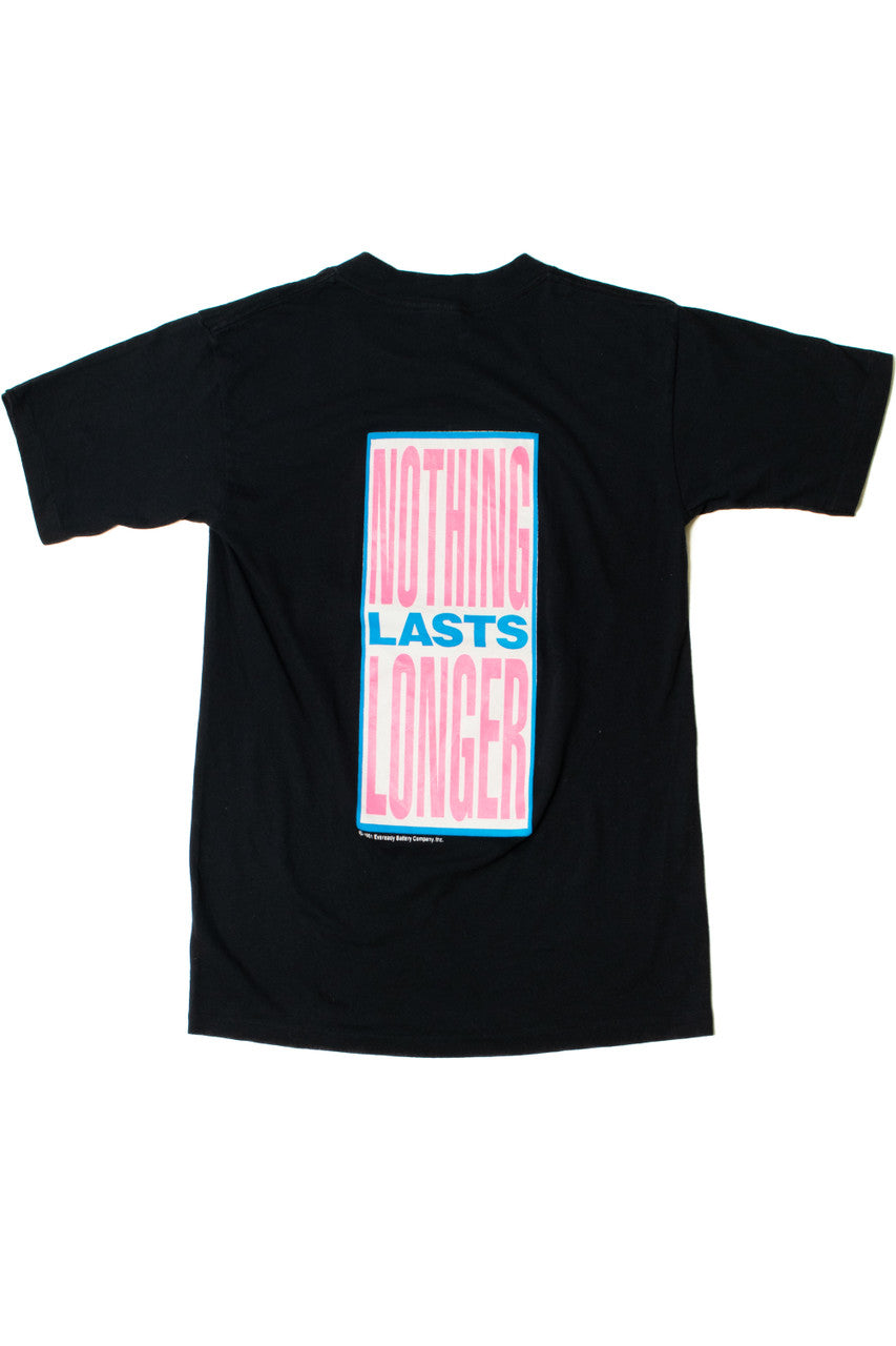 Vintage 1991 "Nothing Lasts Longer" Energizer Bunny Front/Back Graphic T-Shirt