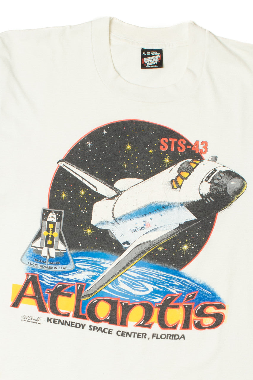 Vintage 1991 "Atlantis" Space Shuttle Kennedy Space Center T-Shirt
