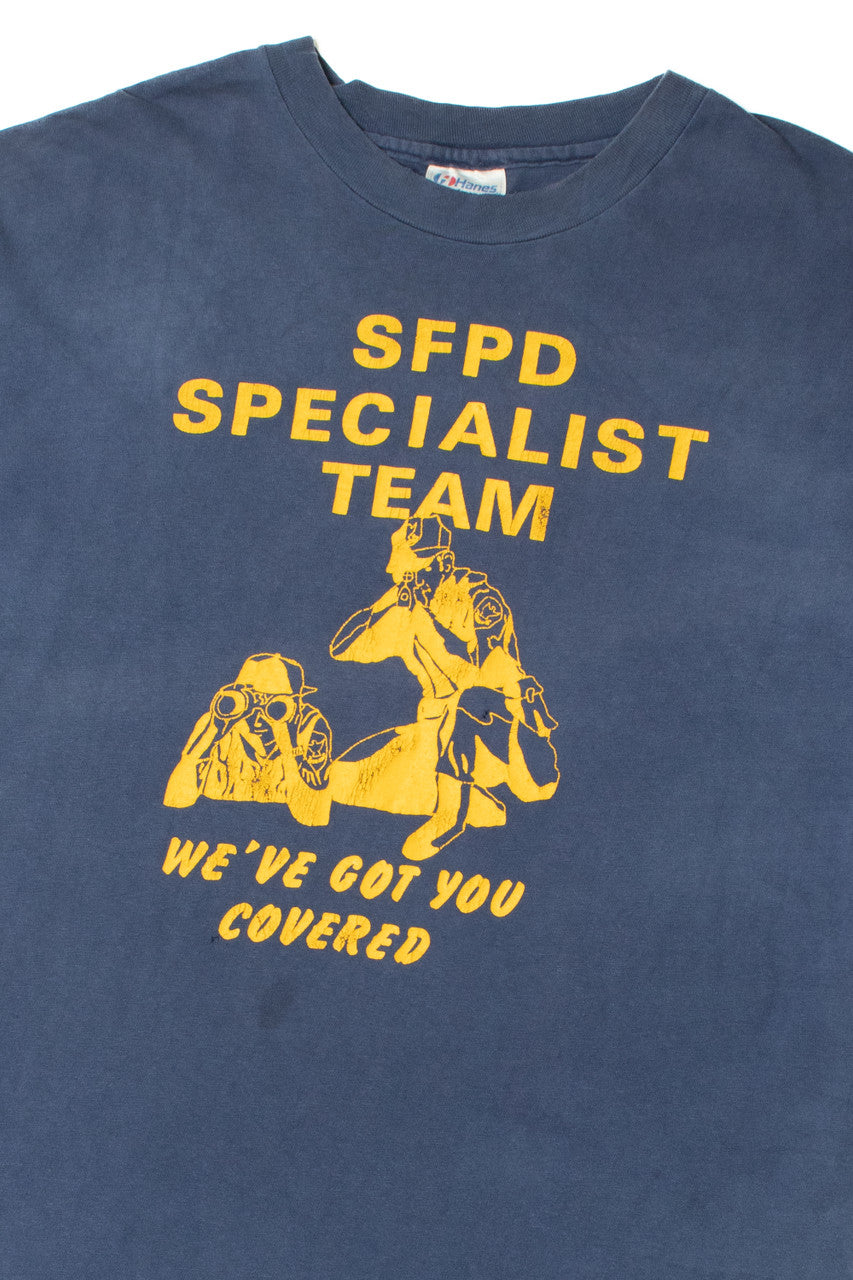 Vintage "We've Got You Covered" SFPD Specialist Team T-Shirt