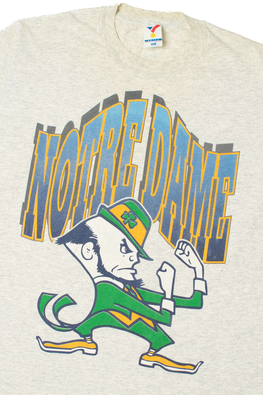 Vintage "Notre Dame" Fighting Irish Mascot T-Shirt