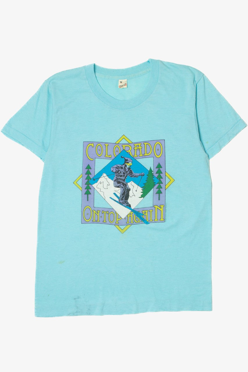 Vintage 1988 "On Top Again" Colorado Skiing T-Shirt