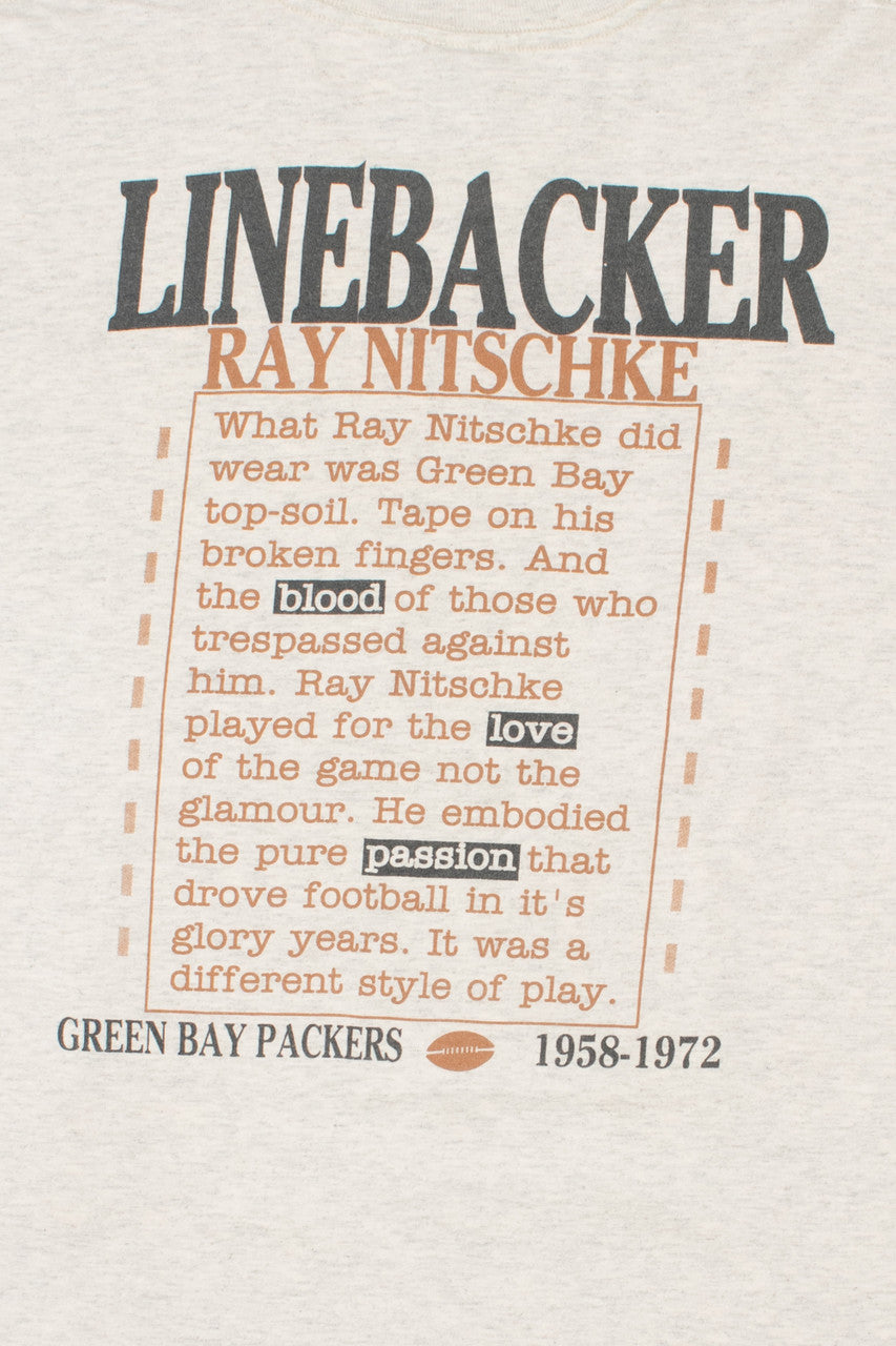 Vintage 1993 Nitschke Green Bay Packers Linebacker T-Shirt