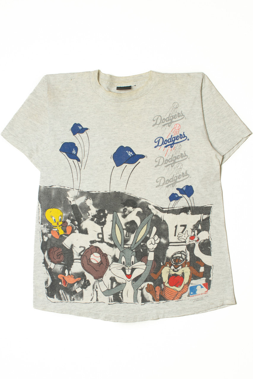 Vintage LA Dodgers Looney Tunes Baseball T-Shirt