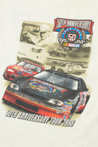 Vintage 1998 NASCAR 50th Anniversary Tour Front/Back Print T-Shirt