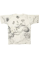 Vintage 1991 "Preserve Wildlife" World Wildlife Fund Panda Bear AOP T-Shirt