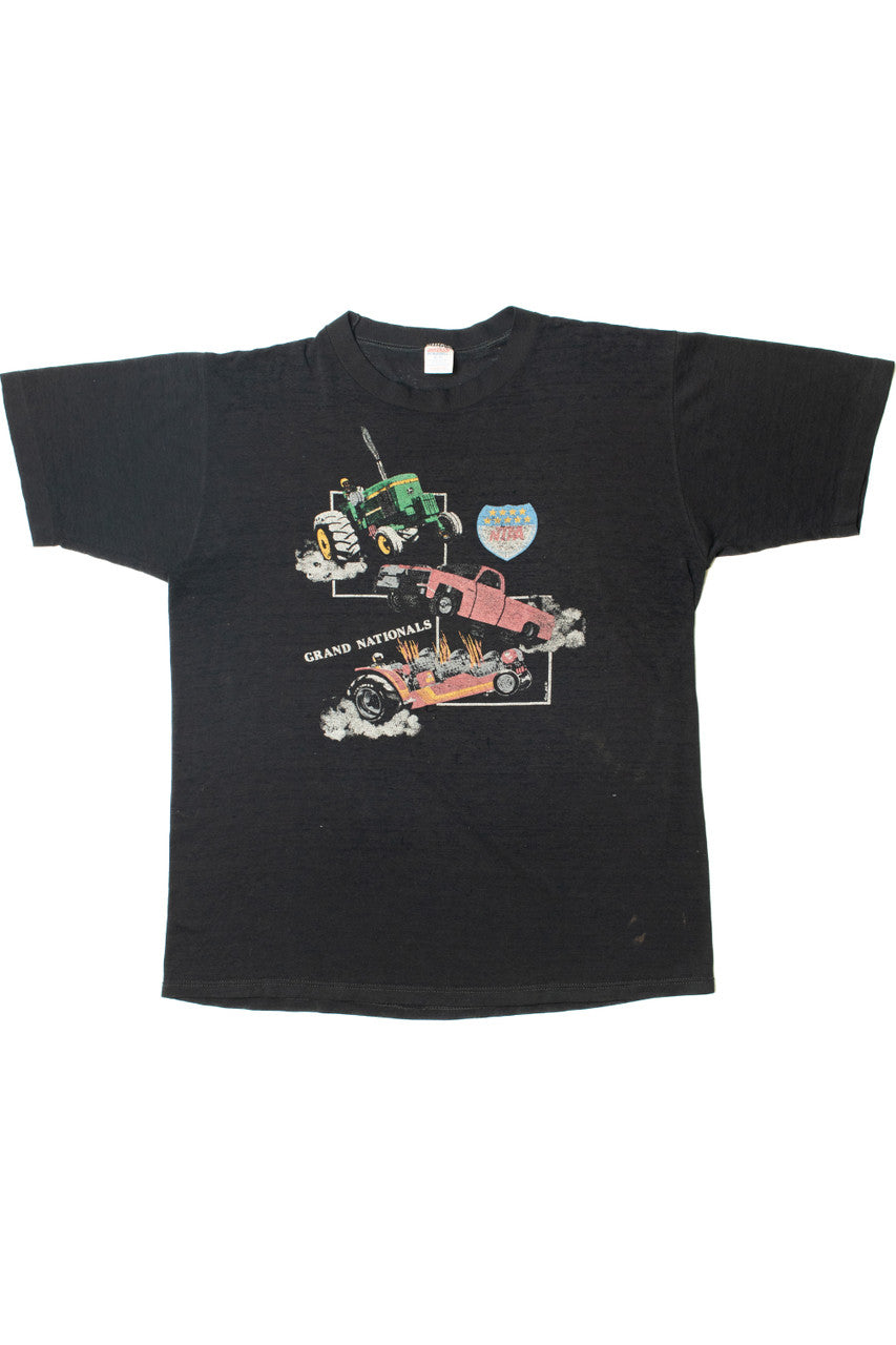 Vintage 1980's Thrashed National Tractor Pull NTPA Grand Nationals T-Shirt