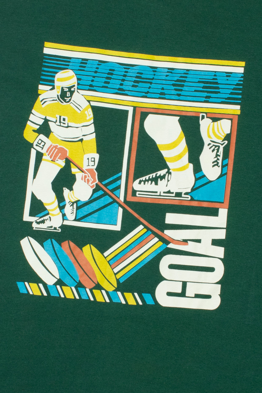 Vintage "Hockey" Sporty Single Stitch T-Shirt