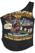 Vintage Upcycled 1990 Harley Davidson Sturgis Off Shoulder Tank Top