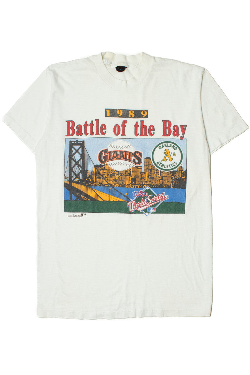 Vintage 1989 "Battle Of The Bay" MLB World Series Giants Vs. A's T-Shirt