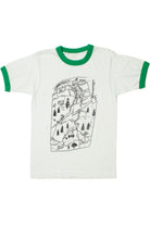 Vintage "Chester, CT" Connecticut Map Ringer T-Shirt (1980's)