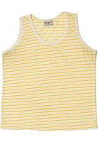 Vintage Yellow & Off-White Striped Tank Top (1980s)