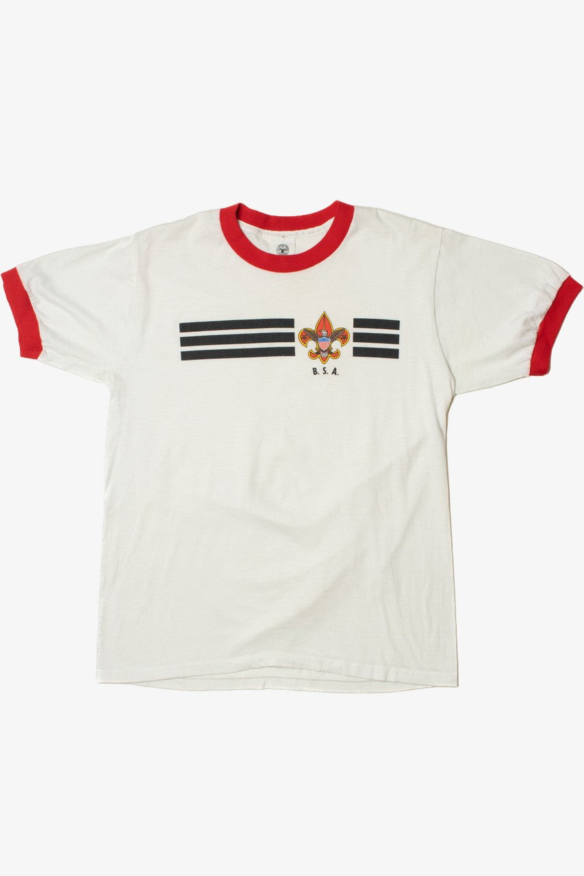 Vintage Official Boy Scouts of America "B.S.A." Ringer T-Shirt