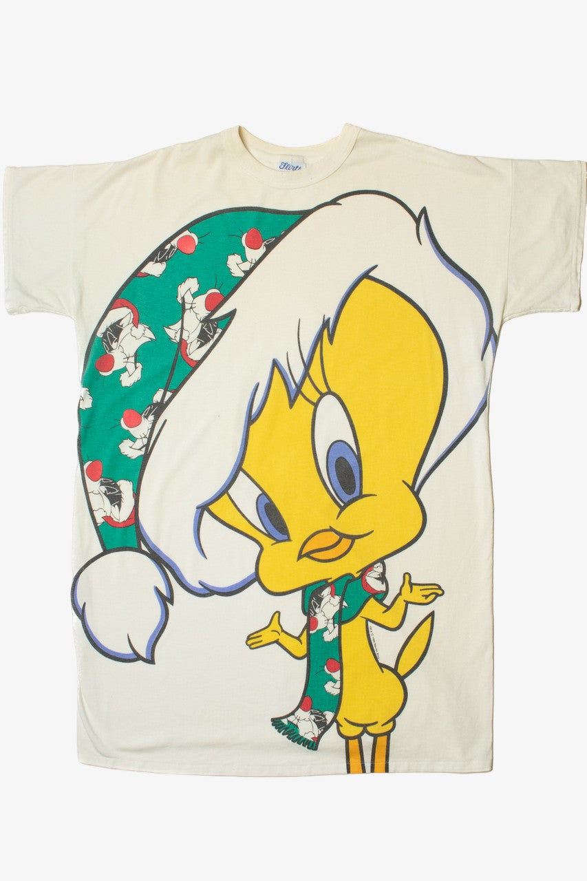 Vintage 1994 Tweety Bird Looney Tunes Extra Long T-Shirt
